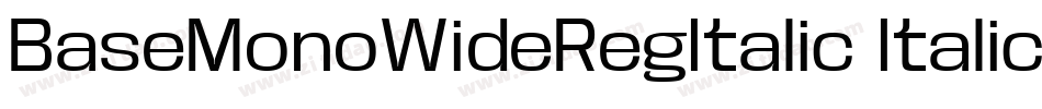BaseMonoWideRegItalic Italic字体转换